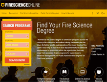 Tablet Screenshot of firescience.org